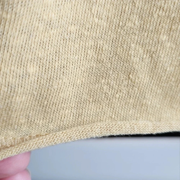 PST Los Angeles V neck Tees Short Sleeve Shirt Top Yellow size L - Picture 3 of 7